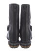 Fendi Leather Studded Accents Moto Boots