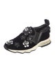 Fendi Velvet Crystal Embellishments Sneakers