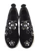 Fendi Velvet Crystal Embellishments Sneakers