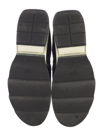 Fendi Velvet Crystal Embellishments Sneakers