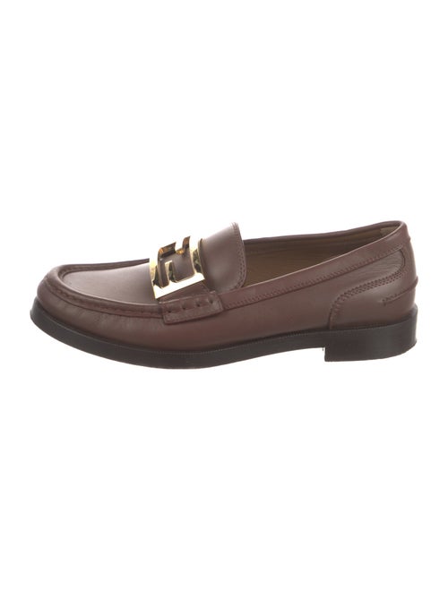 Fendi Zucca FF Logo Leather Loafers