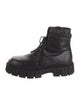 Fendi Zucca FF Logo Leather Lace-Up Boots