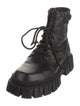 Fendi Zucca FF Logo Leather Lace-Up Boots
