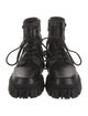 Fendi Zucca FF Logo Leather Lace-Up Boots