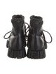 Fendi Zucca FF Logo Leather Lace-Up Boots