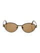 Fendi Zucchino FF Logo Round Sunglasses