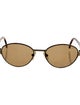 Fendi Zucchino FF Logo Round Sunglasses