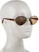 Fendi Zucchino FF Logo Round Sunglasses