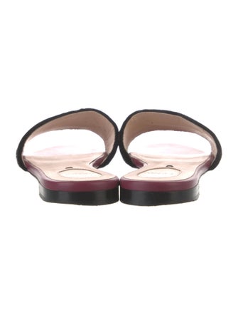 Fendi Zucca FF Logo Velvet Slides