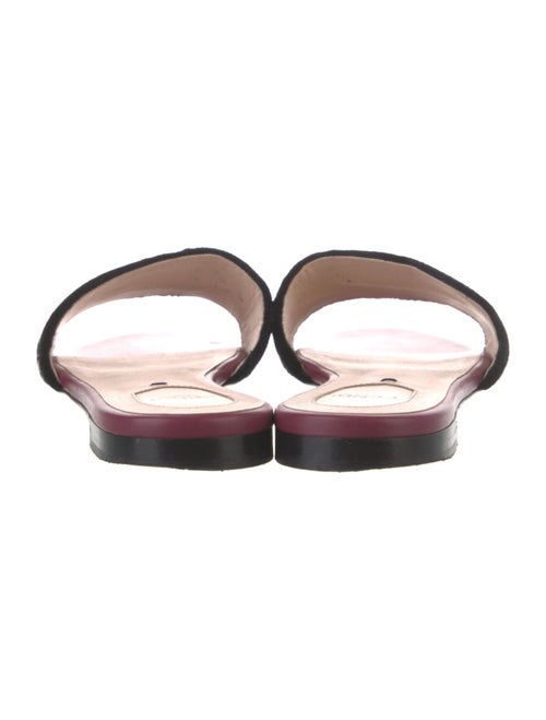 Fendi Zucca FF Logo Velvet Slides
