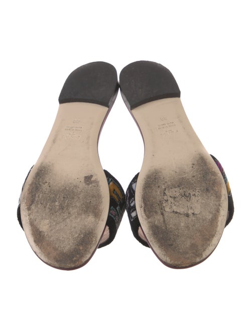 Fendi Zucca FF Logo Velvet Slides