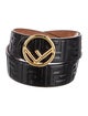 Fendi Embossed Leather Waist Belt