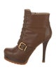 Fendi Leather Lace-Up Boots