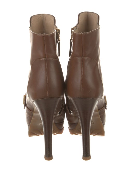 Fendi Leather Lace-Up Boots