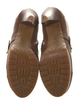 Fendi Leather Lace-Up Boots