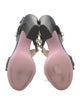 Fendi Faux Pearl Accents Leather Slingback Sandals