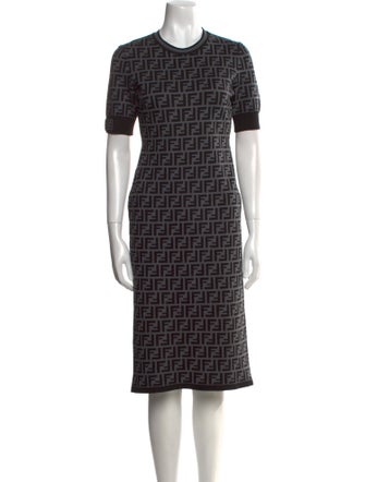 Fendi Printed Knee-Length Dress