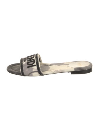 Fendi Canvas Printed Slides