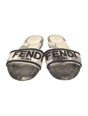 Fendi Canvas Printed Slides