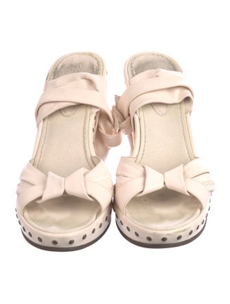 Fendi Leather Studded Accents Sandals