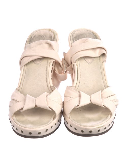 Fendi Leather Studded Accents Sandals