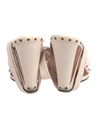 Fendi Leather Studded Accents Sandals