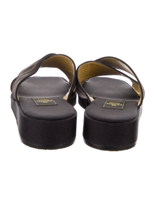 Fendi Zucca FF Logo Canvas Slides