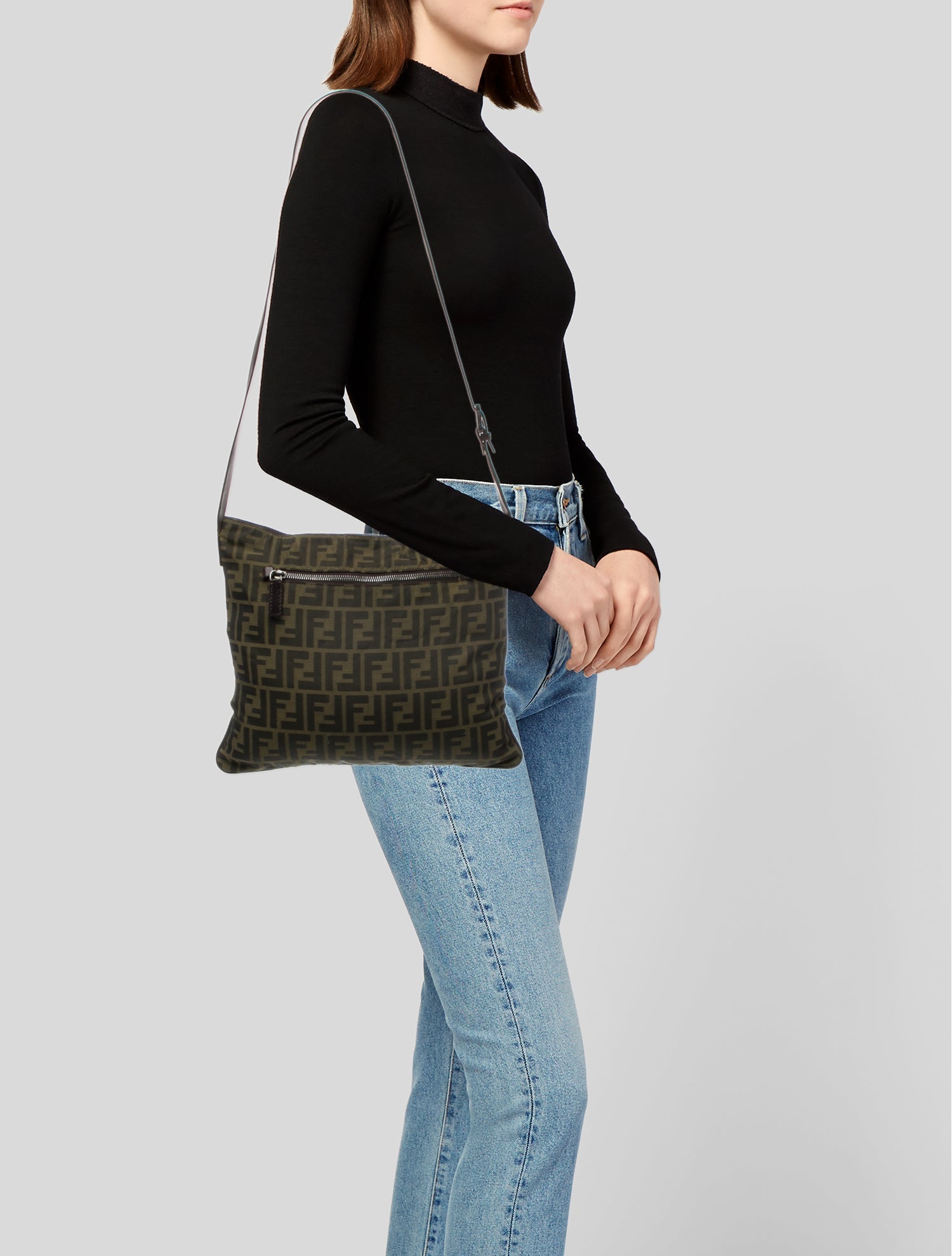 Fendi Zucca FF Messenger Bag