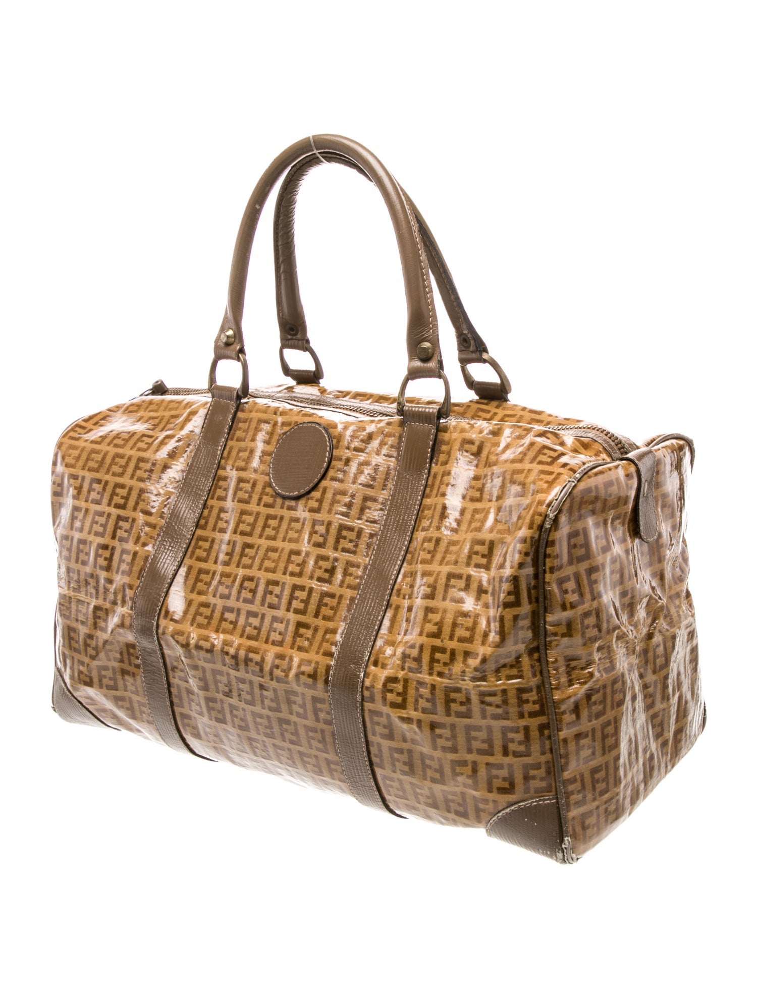 Fendi Zucchino FF Top Handle Bag Vintage