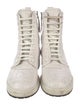 Fendi Zucca FF Logo Leather Combat Boots