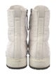 Fendi Zucca FF Logo Leather Combat Boots