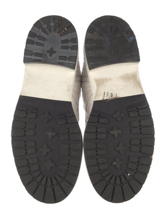 Fendi Zucca FF Logo Leather Combat Boots