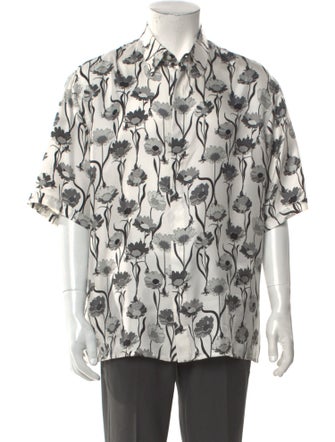 Fendi Floral Print Three-Quarter Sleeve Shirt