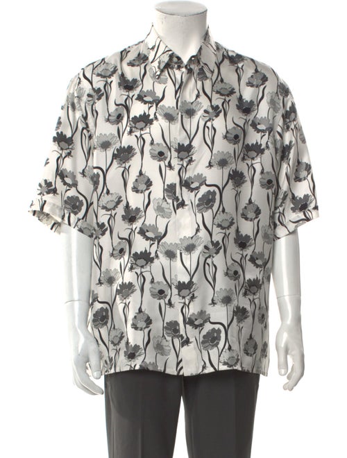 Fendi Floral Print Three-Quarter Sleeve Shirt
