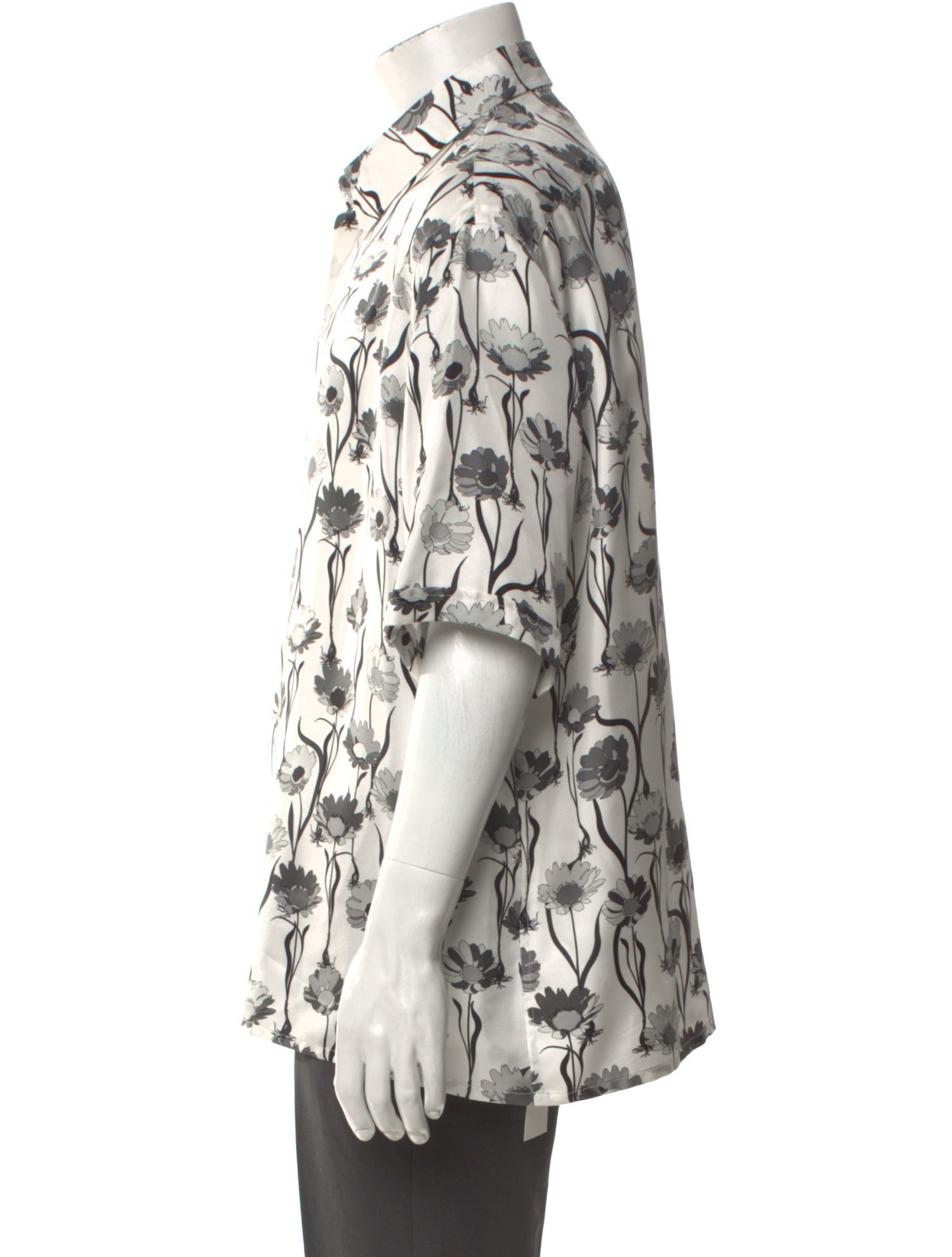 Fendi Floral Print Three-Quarter Sleeve Shirt