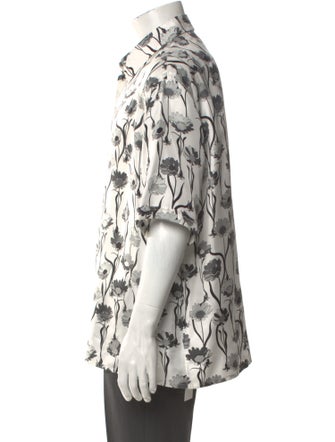 Fendi Floral Print Three-Quarter Sleeve Shirt