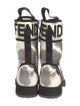 Fendi Canvas Printed Combat Boots