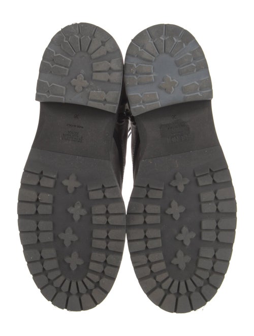 Fendi Canvas Printed Combat Boots