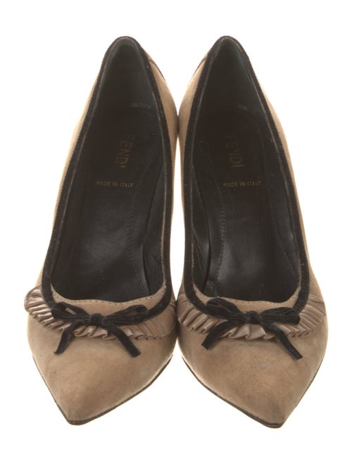 Fendi Zucchino FF Logo Suede Pumps