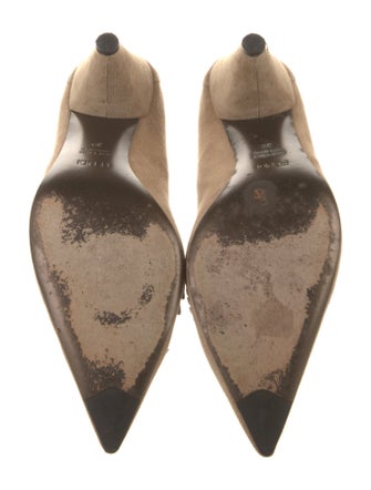 Fendi Zucchino FF Logo Suede Pumps