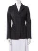 Fendi Virgin Wool Plaid Print Blazer