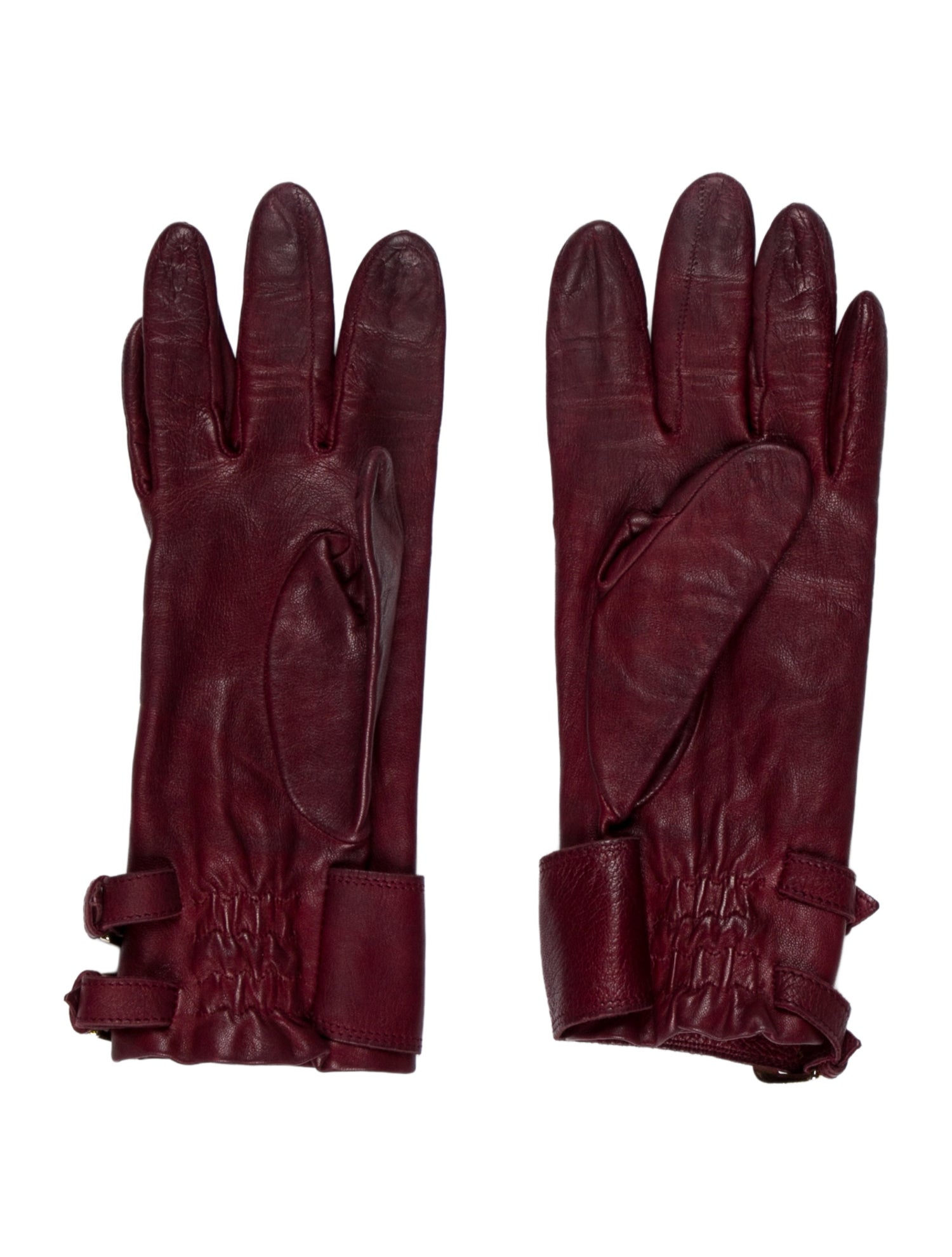Fendi Leather Logo Gloves