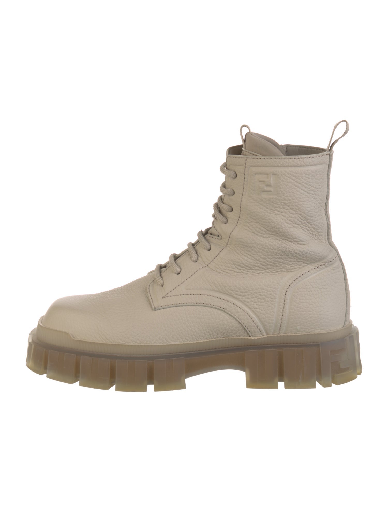 Fendi Leather Combat Boots