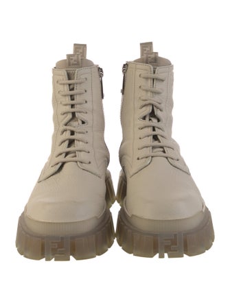 Fendi Leather Combat Boots