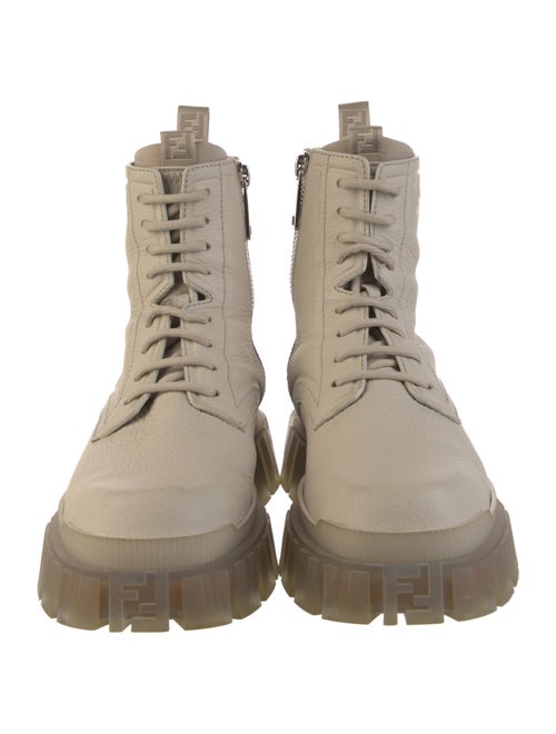 Fendi Leather Combat Boots