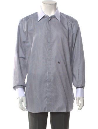 Fendi Striped Long Sleeve Dress Shirt
