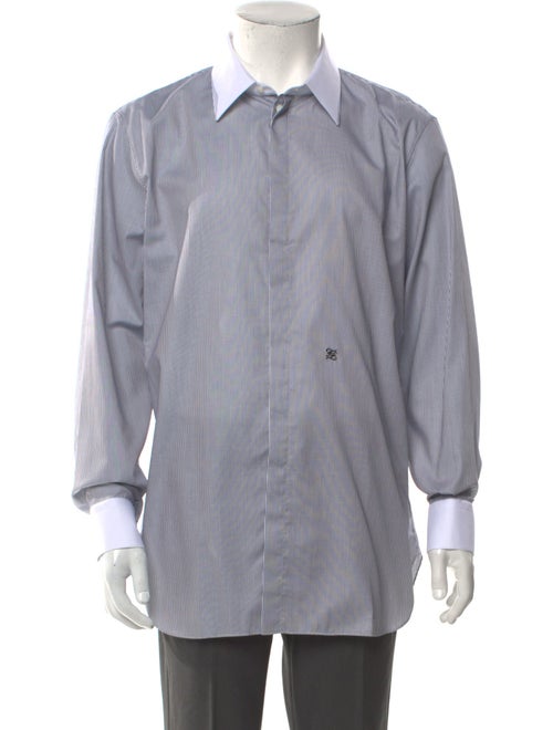 Fendi Striped Long Sleeve Dress Shirt