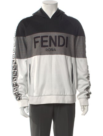 Fendi Zucca FF Logo Graphic Print Hoodie