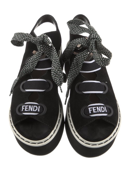 Fendi Suede Printed Sandals