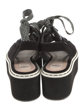 Fendi Suede Printed Sandals